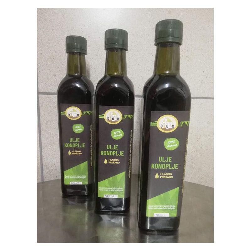 Hladno prešano ulje industrijske konoplje 500ml Cijena