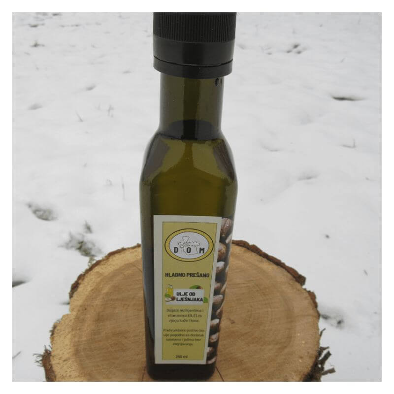 Hladno prešano ulje lješnjaka 250ml Cijena
